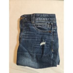 Democracy Jeans Womens Sz 16 Blue "Ab" Solution Technology Whiskers Stretch